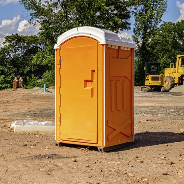 how often are the portable restrooms cleaned and serviced during a rental period in Howard City Nebraska